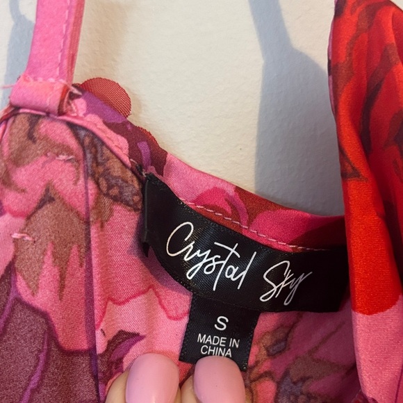 Crystal Sky Floral Pink Maxi Dress size small - Picture 3 of 11